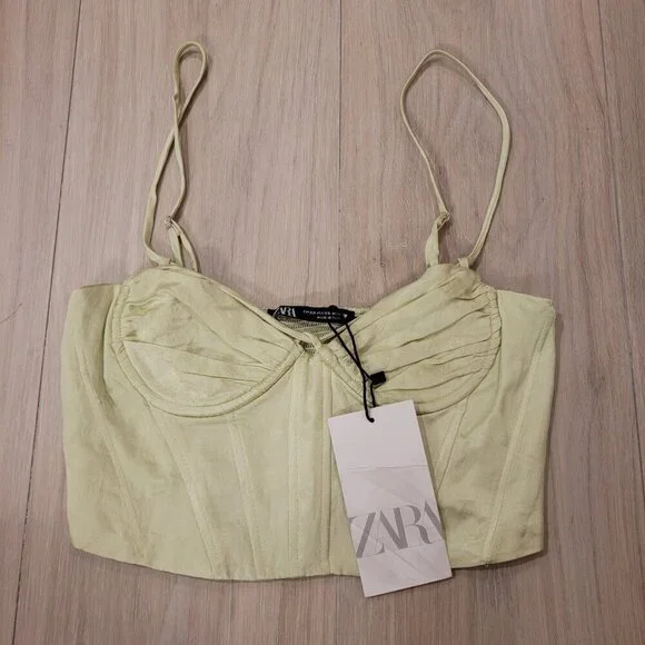 NWT ZARA | Corset Bustier Crop Tank Top | Sz. XS - Picture 2 of 4